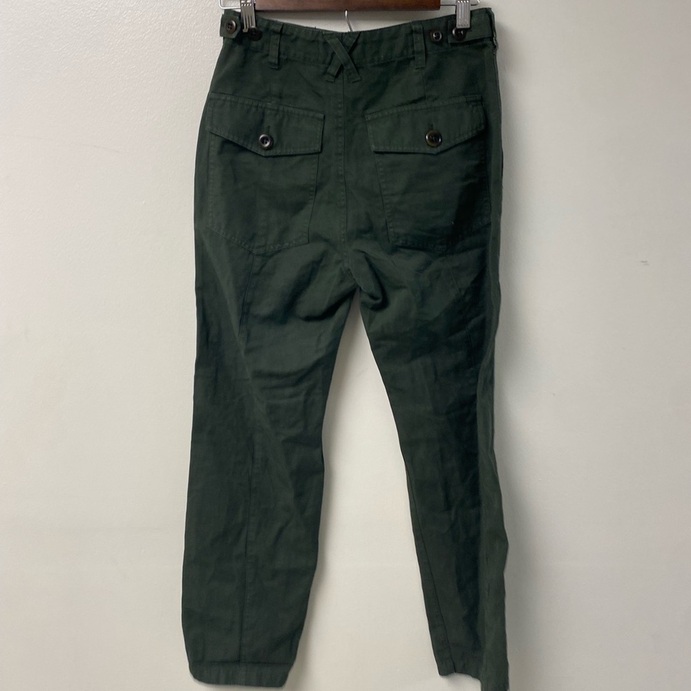 Alex Mill Neil Utility Straight Leg Linen Blend Pant Pine Needle Size‎ 0 - Picture 6 of 7